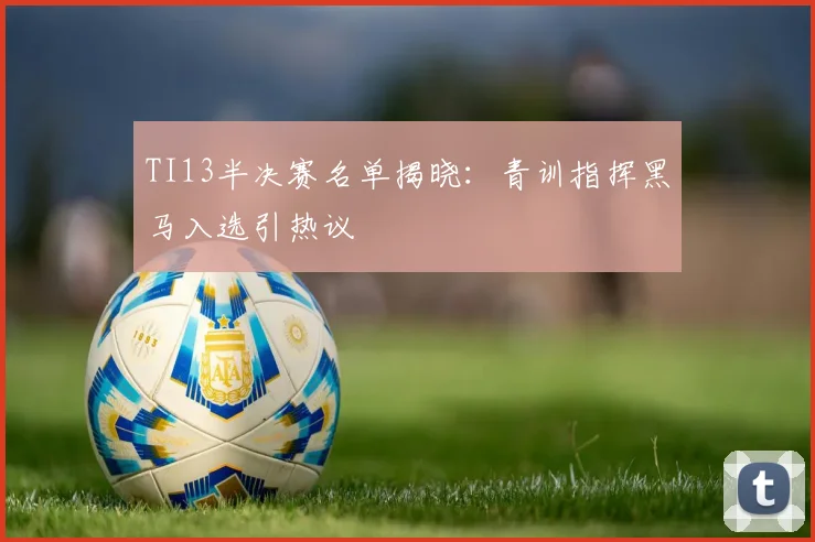 TI13半决赛名单揭晓:青训指挥黑马入选引热议